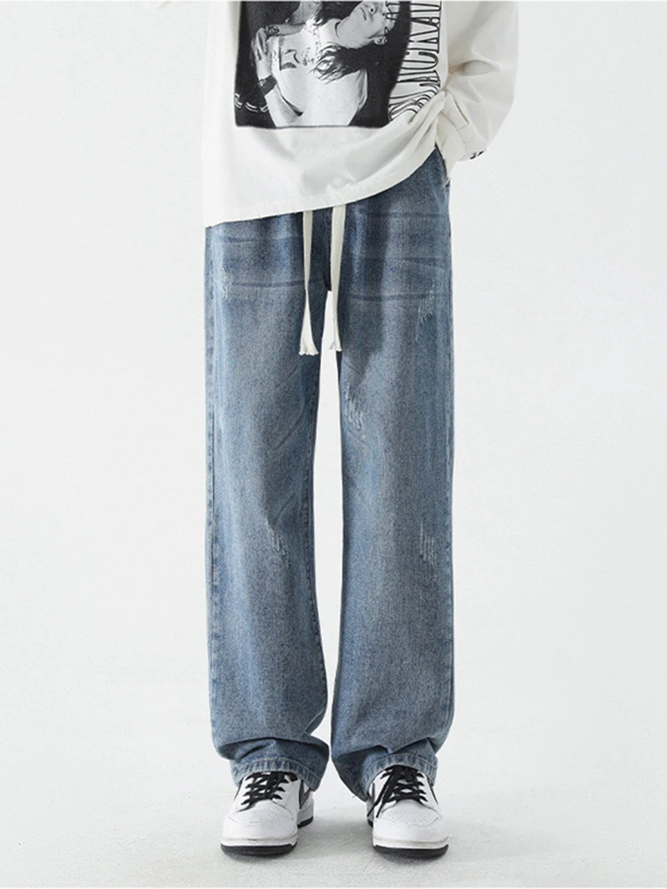 YIHANKE Spring and Autumn New Trendy High Street Men's Trousers All-match Fashion Mid-blue Tether Fit Straight Jeans Baggy Jeans
YIHANKE Spring and Autumn New Trendy High Street Men's Trousers All-match Fashion Mid-blue Tether Fit Straight Jeans Baggy Jeans