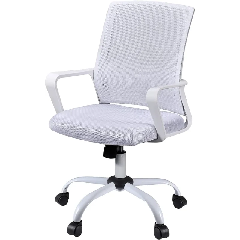 

Ergonomic Home Office Desk Chairs, Mesh Chair with Lumbar Back Support Armrest, Height Adjustable Executive Rolling Swivel Compu