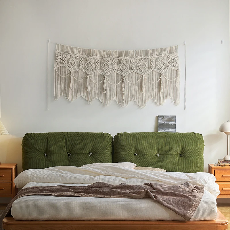 Hand-Woven Cotton Door Curtain Tapestry - Boho Wedding Backdrop 4 S40d874adbf5a48039cc68d9046a9af95p