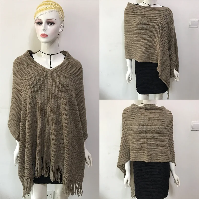 2022 Spring Autumn Pullover Sweater Knitwear Geometric Splicing Loose Poncho Cape Women Coat Cloak Shawl Sunscreen Khaki
2022 Spring Autumn Pullover Sweater Knitwear Geometric Splicing Loose Poncho Cape Women Coat Cloak Shawl Sunscreen Khaki