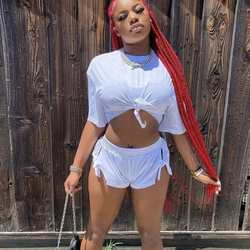 WUHE Casual Summer Outfits for Women 2023 Matching Sets Tie Up Crop Top and Shorts Sets Sporty Fitness Jogger Tracksuits
WUHE Casual Summer Outfits for Women 2023 Matching Sets Tie Up Crop Top and Shorts Sets Sporty Fitness Jogger Tracksuits
