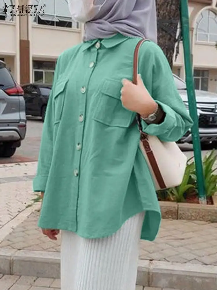 ZANZEA Fashion Party Muslim Blouse Autumn Woman Lapel Neck Long Sleeve Shirt Casual Islamic Clothing Female Fashion Dubai Tops
ZANZEA Fashion Party Muslim Blouse Autumn Woman Lapel Neck Long Sleeve Shirt Casual Islamic Clothing Female Fashion Dubai Tops