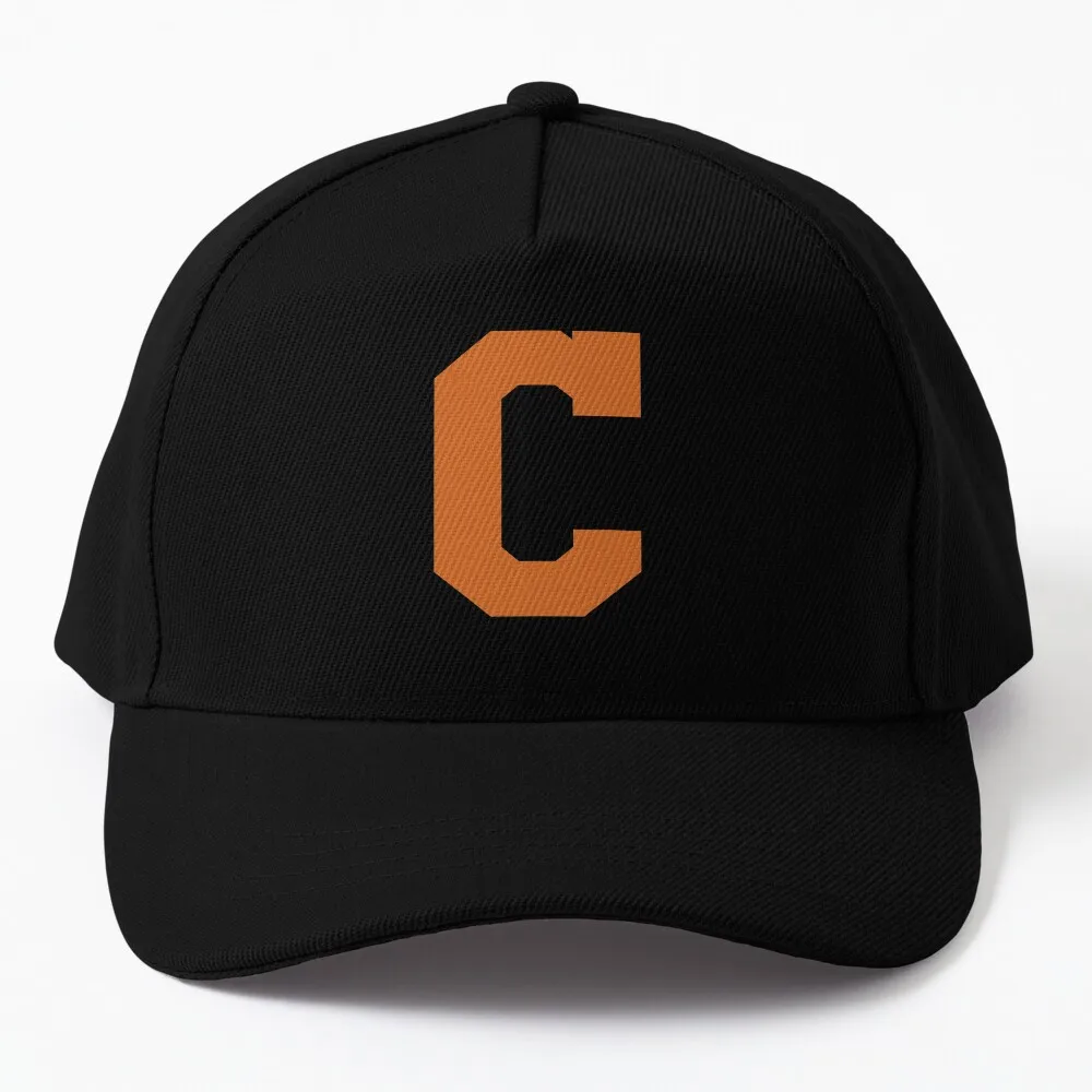 

Alphabet, Orange C, Sports letter C Baseball Cap Golf Wear Trucker Hat dad hat Trucker Cap Man Cap Women'S