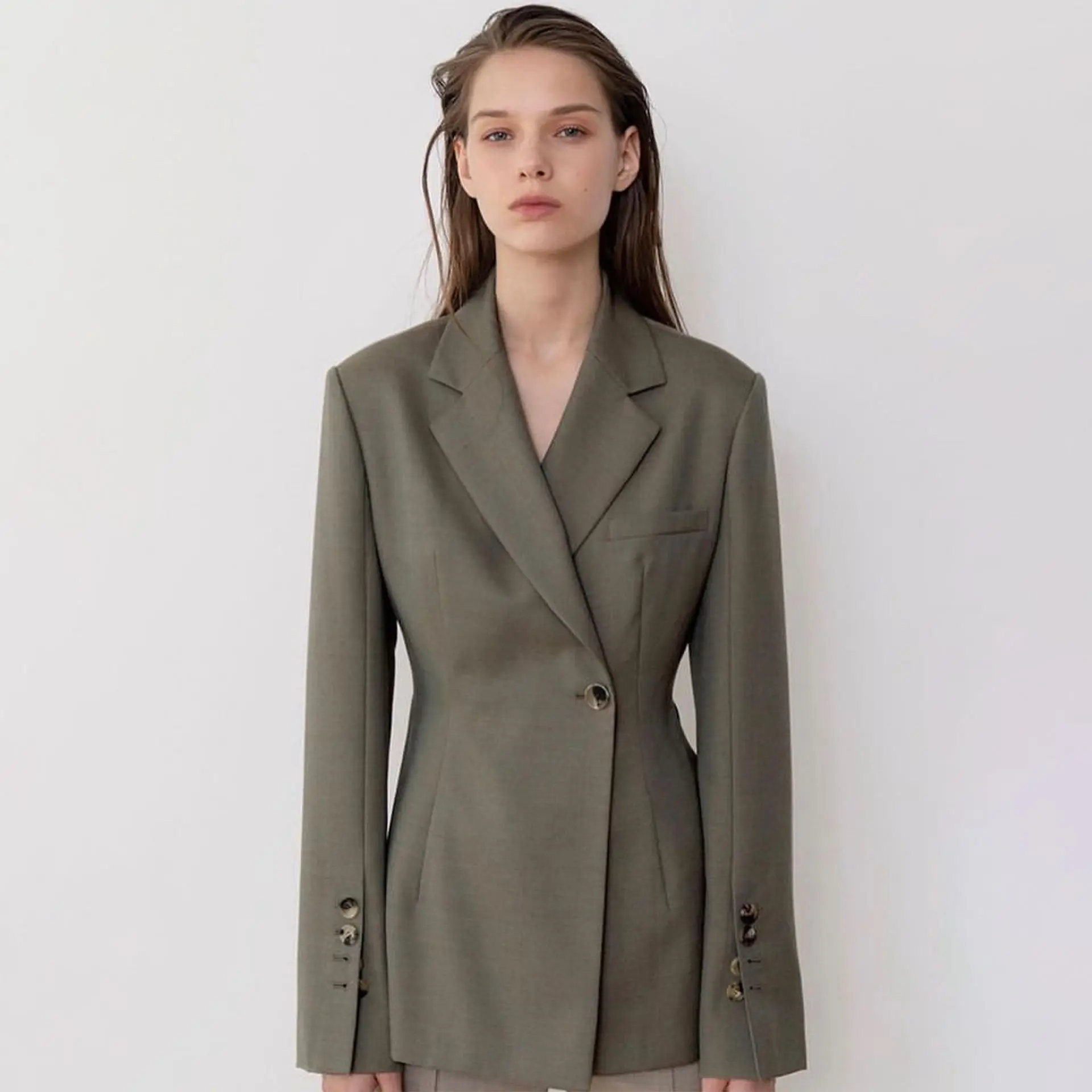 SuperAen High Waist Suit Design Autumn High Quality Commuter Office Lady Fashion Green Blazer Coat 
SuperAen High Waist Suit Design Autumn High Quality Commuter Office Lady Fashion Green Blazer Coat