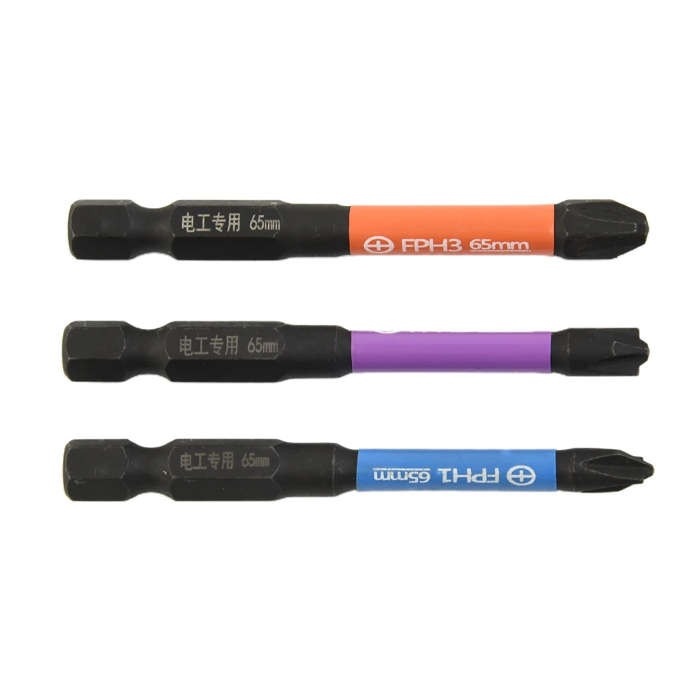 

Slotted Cross Screwdriver Bits Rust Proof Set 65mm Alloy Steel FPH2 FPH3 FPZ3 For Electrician For Socket Switch