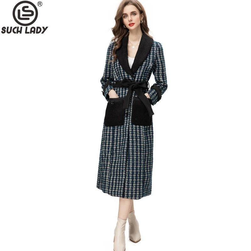 Women's Coat Turn Down Collar Long Sleeves Single Breasted Patchwork Lace Up Fashion Outerwear Coats
Women's Coat Turn Down Collar Long Sleeves Single Breasted Patchwork Lace Up Fashion Outerwear Coats