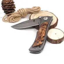 

Cheap and High Quality Browning 339 Damascus Folding Knife Portable Camping Knives Outdoor Security Defense Pocket EDC Tool