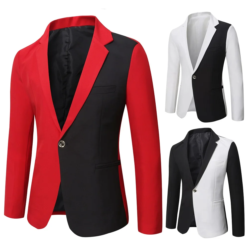 2022 Men Patchwork Suit Coat Men Business One Button Blazer V-neck Dress Suit Overcoat Male Fashion Spring Casual Slim Jacket
2022 Men Patchwork Suit Coat Men Business One Button Blazer V-neck Dress Suit Overcoat Male Fashion Spring Casual Slim Jacket
