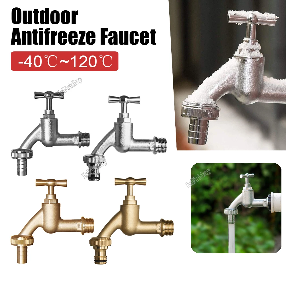 Brass Garden Hose Faucet Adapter -40°C Cold Resistant Faucet Prevent Rust Corrosion 1/2" Inlet Thread 3/4" Thread Outlet Faucet
Brass Garden Hose Faucet Adapter -40°C Cold Resistant Faucet Prevent Rust Corrosion 1/2" Inlet Thread 3/4" Thread Outlet Faucet
