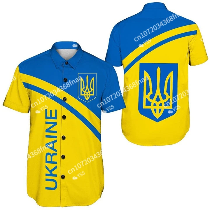 Ukraine Flag Men's Top Ukrainian Flag Shirt Polo Neck Short Sleeve Top Casual Street Dress T-shirt Men's Clothing
Ukraine Flag Men's Top Ukrainian Flag Shirt Polo Neck Short Sleeve Top Casual Street Dress T-shirt Men's Clothing