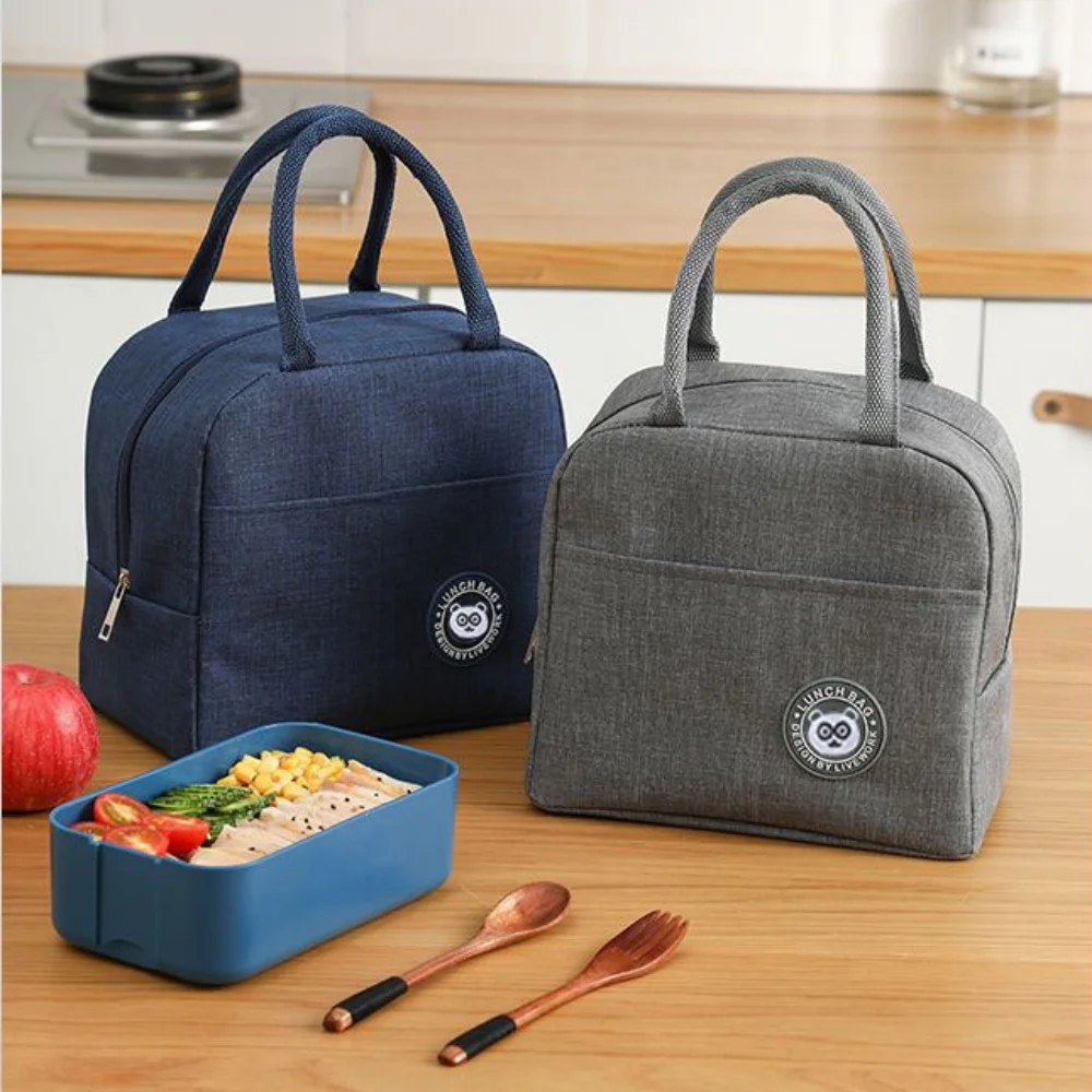 

Insulated Lunch Bag Inner Aluminum Foil Rice Bag Student Bento Lunch Handbag Portable Meal Pack Ice Pack Insulation Picnic Bag