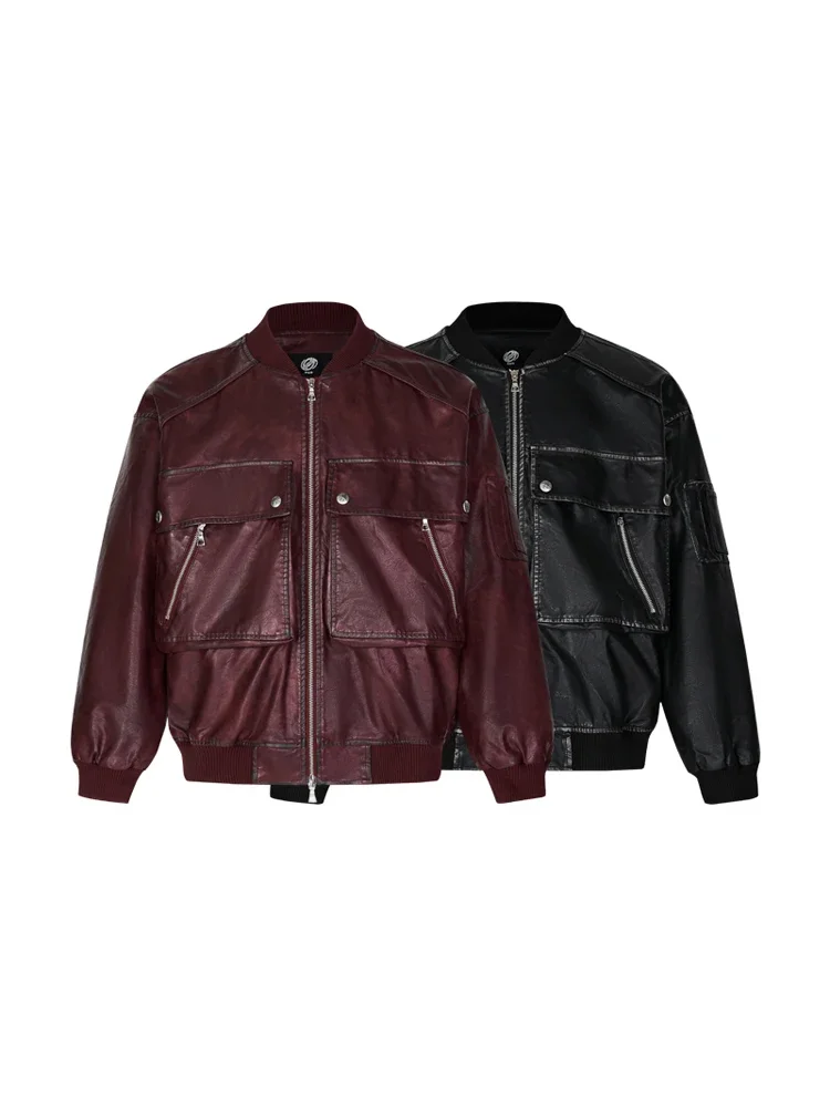R69 Dinged Large Pocket Baseball Jacket Men's Autumn/Winter Loose Work Suit Leather Jacket Men
R69 Dinged Large Pocket Baseball Jacket Men's Autumn/Winter Loose Work Suit Leather Jacket Men