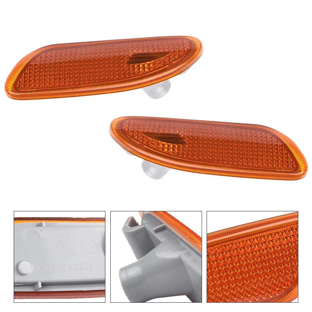 2pcs For Mercedes-Benz W203 C-Class 2001-2007 Side Marker Bumper Turn Signal Lights(no Bulbs) #203 820 07 21, 203 820 08 21
2pcs For Mercedes-Benz W203 C-Class 2001-2007 Side Marker Bumper Turn Signal Lights(no Bulbs) #203 820 07 21, 203 820 08 21