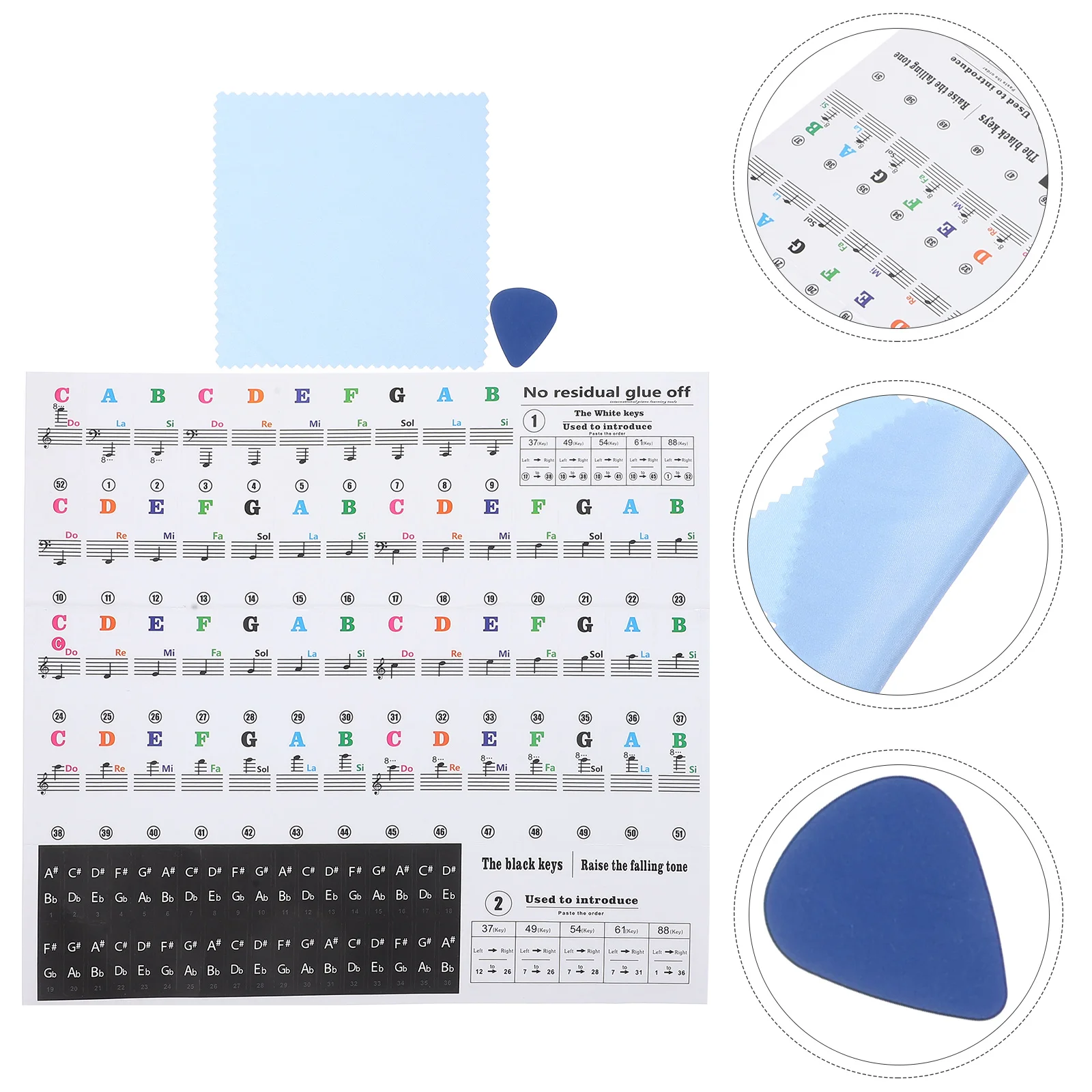 Piano Key Sticker Piano Keyboard Guide Decal Beginner Piano Sticker for 88/76/61/54/37 Keys
Piano Key Sticker Piano Keyboard Guide Decal Beginner Piano Sticker for 88/76/61/54/37 Keys