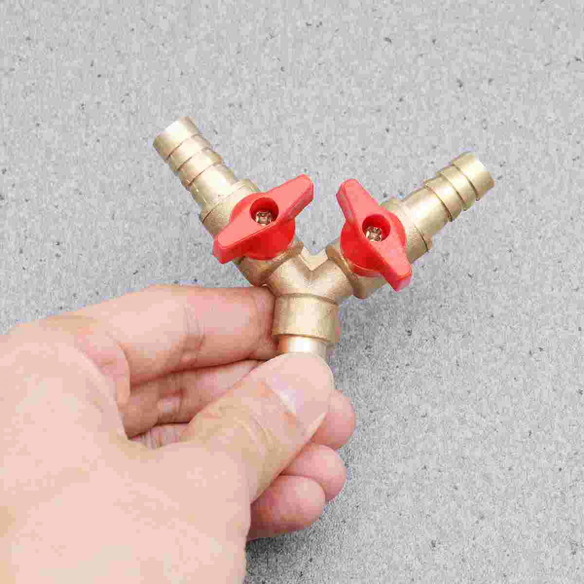 

10mm Three Way Brass Shaped Shut off Fitting Hose Gas Distribution