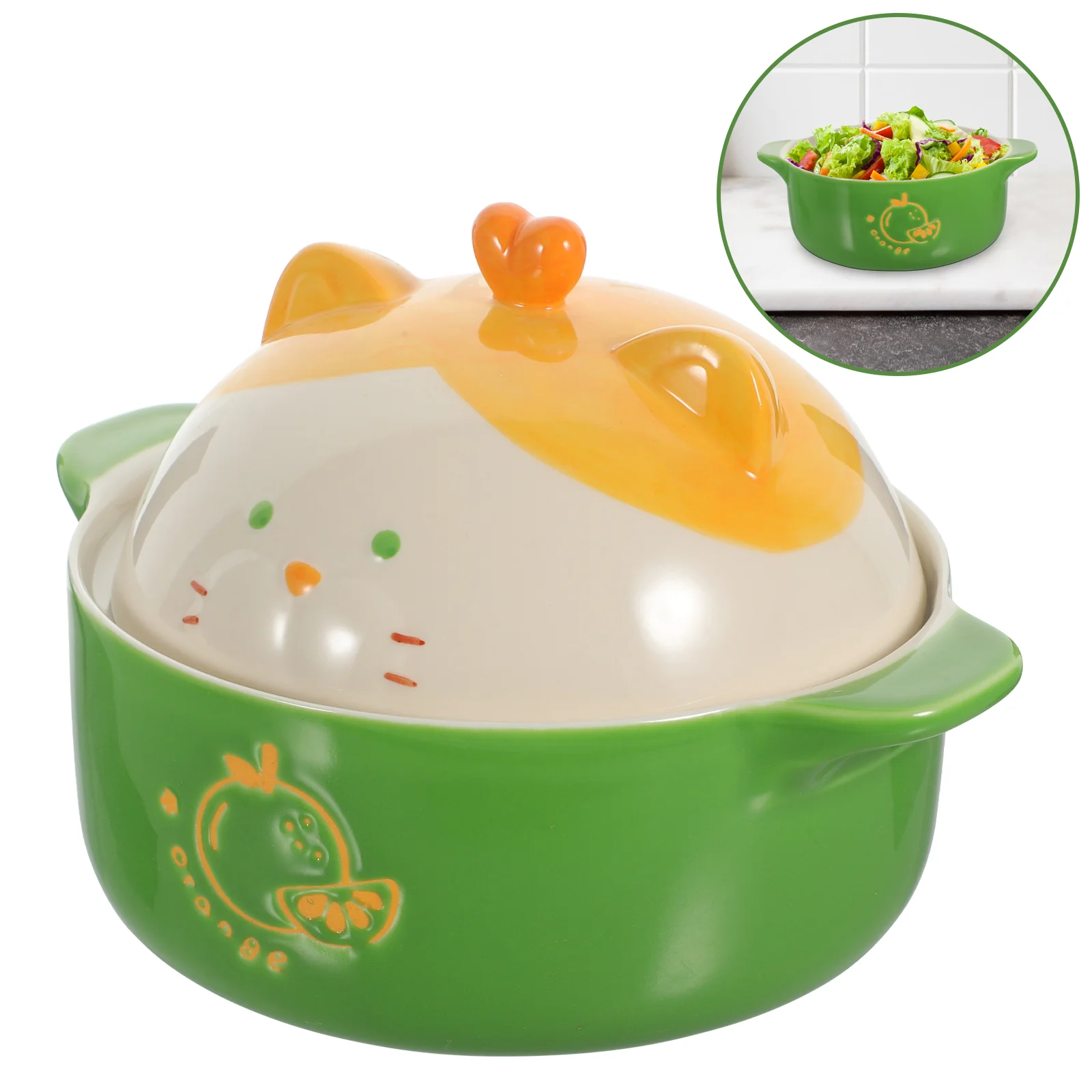 Ceramic Bowl with Lid Instant Ramen Snack Cute Cat Japanese Soup Bowls Noodles Salad
Ceramic Bowl with Lid Instant Ramen Snack Cute Cat Japanese Soup Bowls Noodles Salad