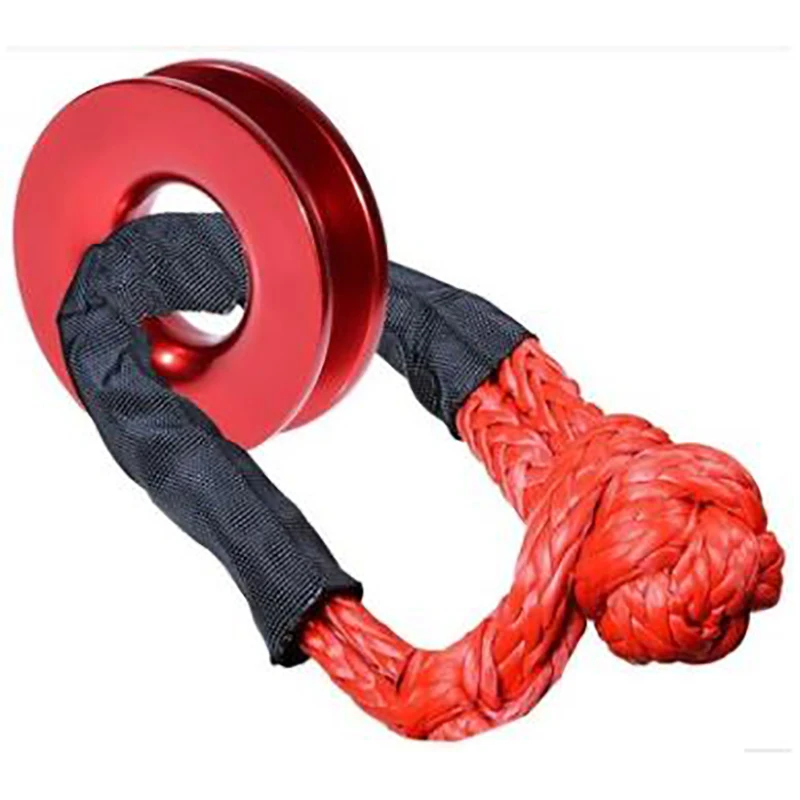 

1/2 Inch Synthetic Shackle Winch Rope + Recovery Snatch Ring for ATV UTV SUV Off-Road Towing Truck Boat Marine