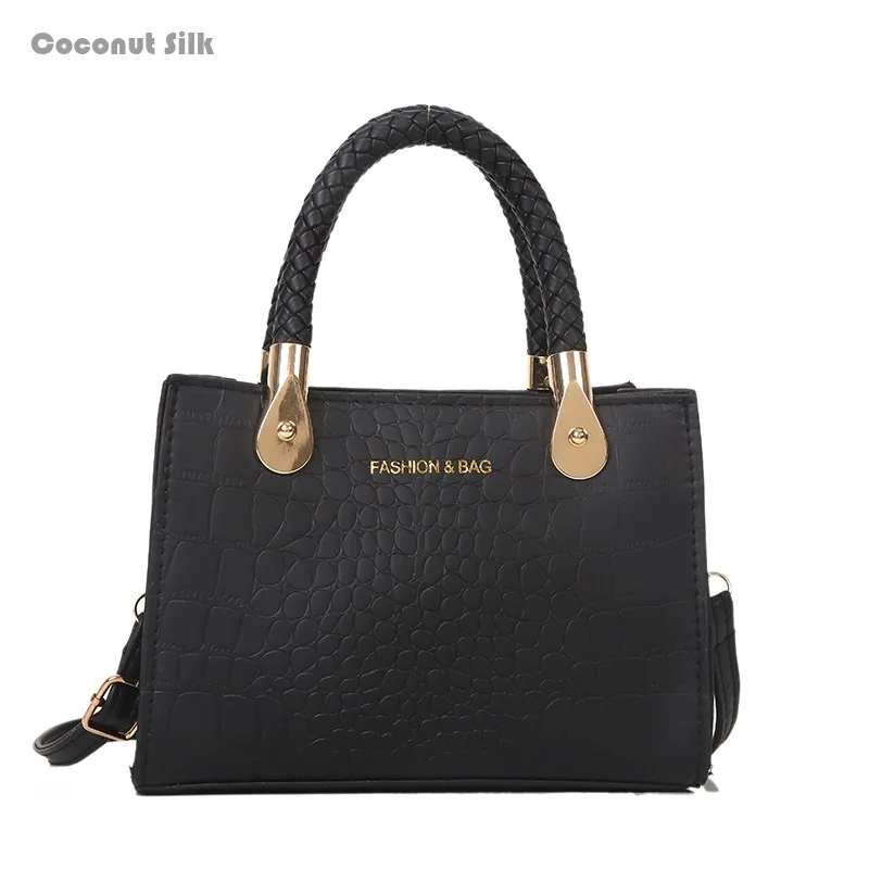 

Coconut Silk 2024 Women's Summer New Fashion Stone Texture Handbag Shoulder Bag Crossbody Bag Versatile Small Square Bag