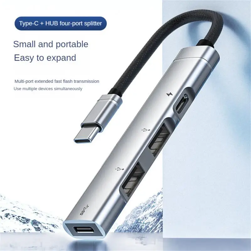 4-in-1 Aluminum Alloy USB-C Hub Type-c To USB Splitter Extender High Speed USB Hub Support PD Charging For Computer Accessories
4-in-1 Aluminum Alloy USB-C Hub Type-c To USB Splitter Extender High Speed USB Hub Support PD Charging For Computer Accessories
