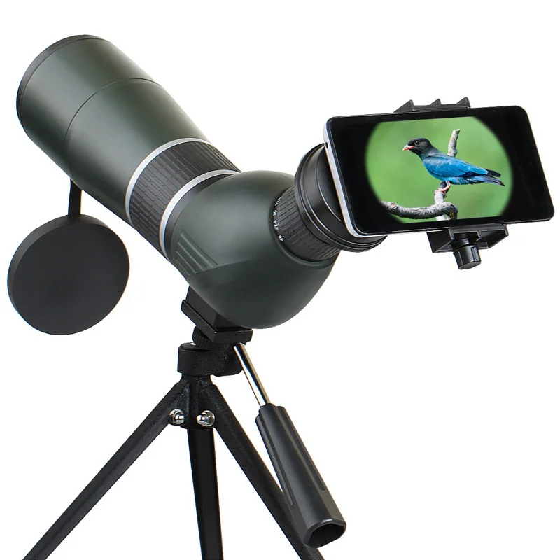 

25-60x60 Telescope Spotting Scope Powerful Zoom Monocular FMC BAK4 Waterproof For Bird Watching Target Shotting With Tripod
