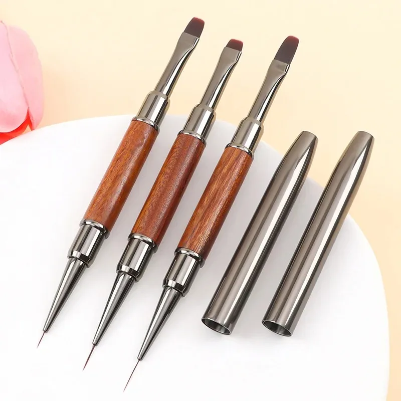 Double-end Nail Pen Brush Glue Phototherapy Pen UV Gel Liner Brush Dual End Acrylic Nail Art Painting Manicure Brushes Tool 23 S40f537d444224b6ba0d2e1543686869fc