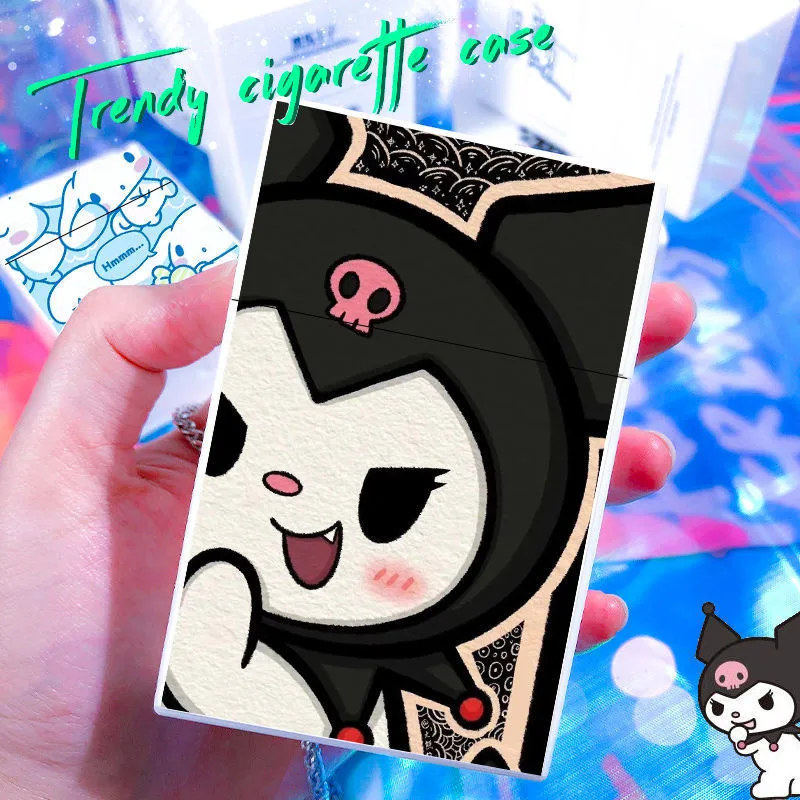 Металлическая сигарета Kuromi, модель Kawaii Hello Kitty, держатель My Melody, алюминиевый сплав, курительный подарок для женщины, любимый портативный карманный футляр
Металлическая сигарета Kuromi, модель Kawaii Hello Kitty, держатель My Melody, алюминиевый сплав, курительный подарок для женщины, любимый портативный карманный футляр