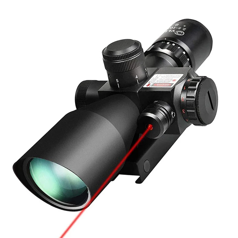 Tactical Rifle 2.5-10x40E Red Laser Sight Scope Riflescope Illuminated Mil-dot Reticle Hunting with 20mm Free Mount
Tactical Rifle 2.5-10x40E Red Laser Sight Scope Riflescope Illuminated Mil-dot Reticle Hunting with 20mm Free Mount