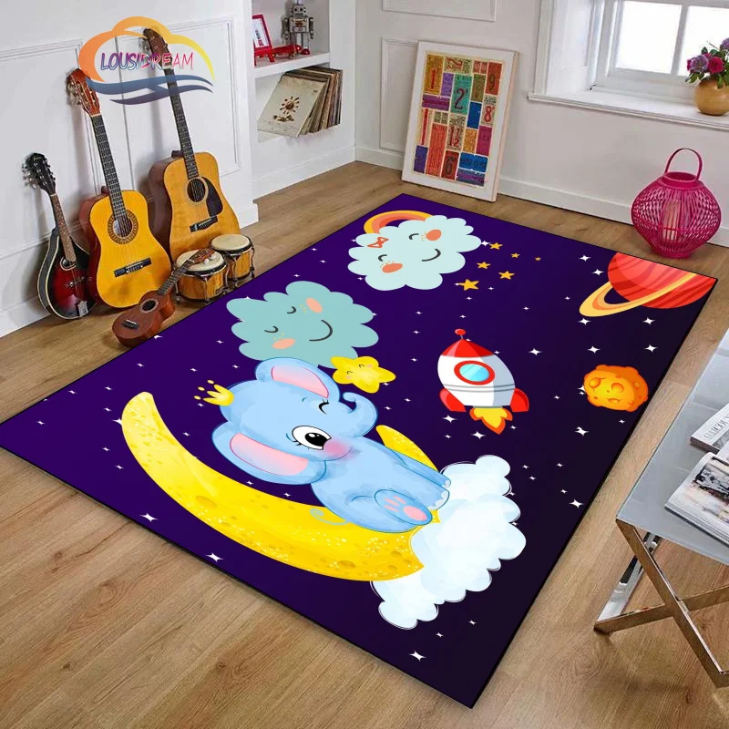 Cartoon animal carpet Cute Elephant starry sky series rug Baby Girl Boy Personalized Decorative floor mat Soft play area
Cartoon animal carpet Cute Elephant starry sky series rug Baby Girl Boy Personalized Decorative floor mat Soft play area