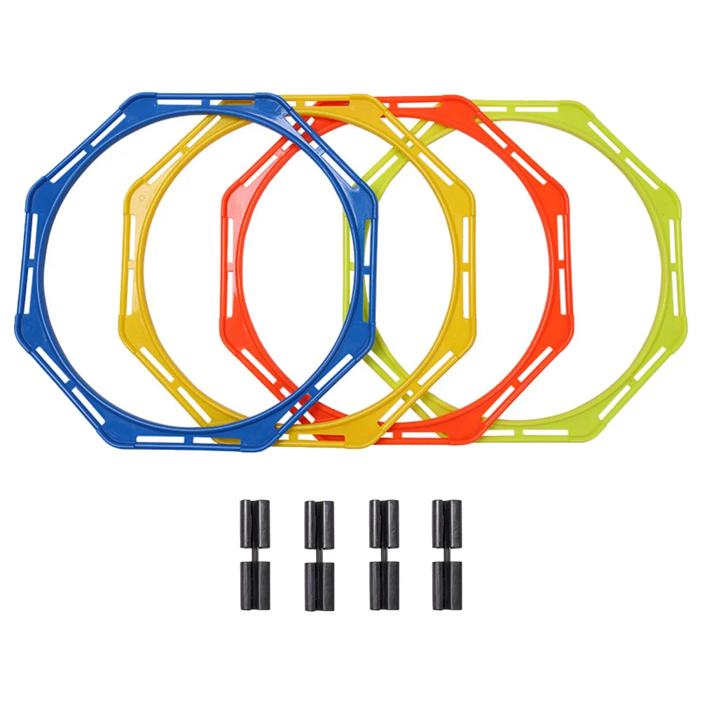 

4 Pcs Football Training Circle Agility Ring for Circles Soccer Drainage Basket Soccer Training Rings Rings Pp Speeds Exercising