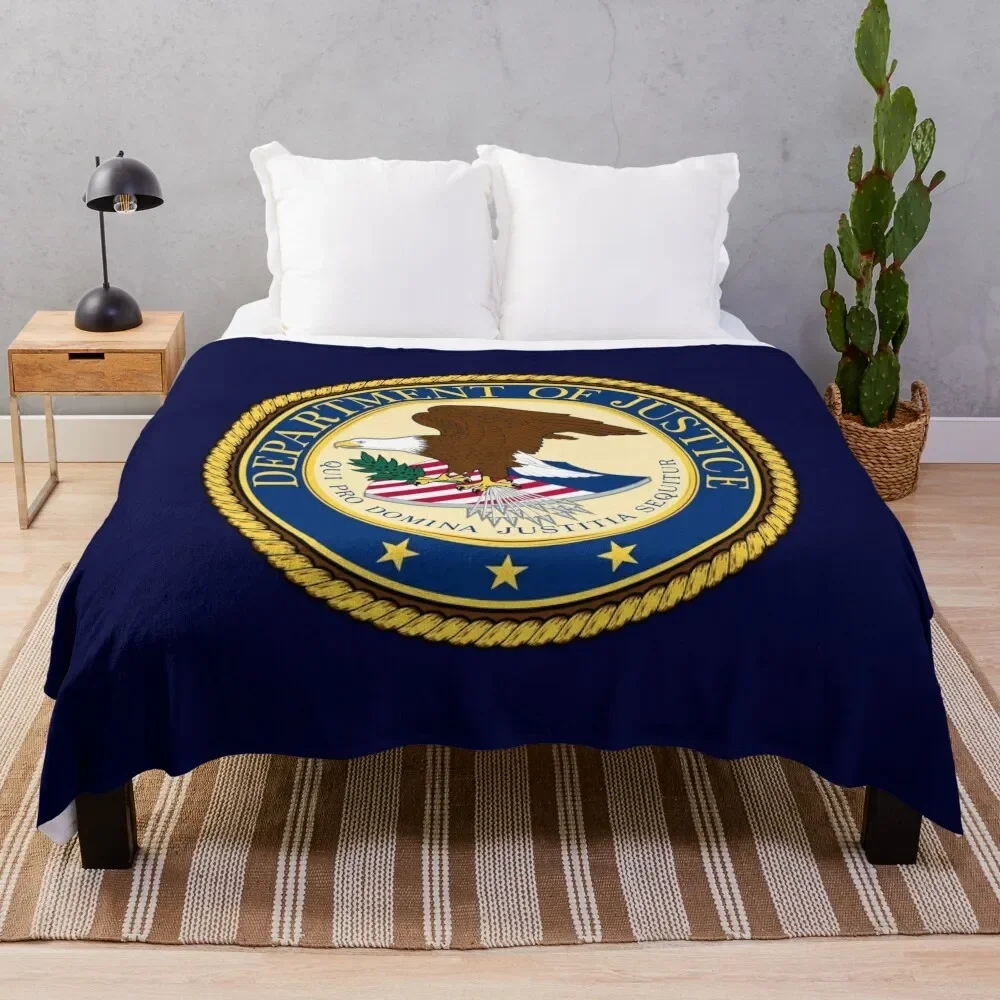 

Одеяло для пикника, печатное одеяло Министерства юстиции США, для спальни, индивидуальный подарок, роскошные утепленные одеяла