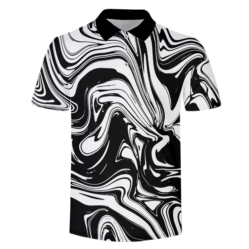 Black White Gradient Paint Summer 3D Print Male Polo Shirt Men Casual Short Sleeve Polo Personalized Custom Dropping Wholesale
Black White Gradient Paint Summer 3D Print Male Polo Shirt Men Casual Short Sleeve Polo Personalized Custom Dropping Wholesale