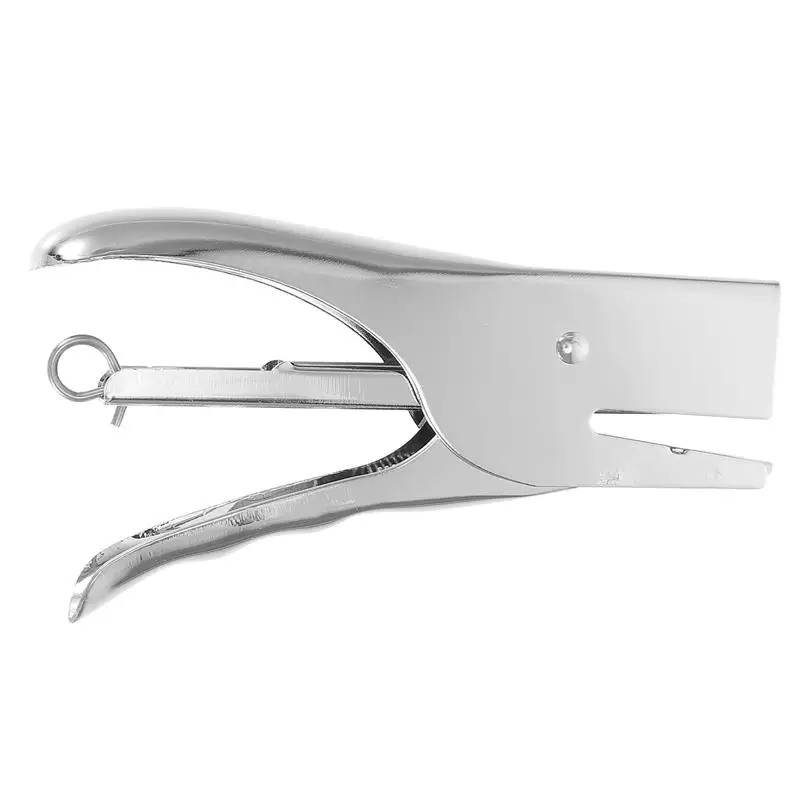 

1pc 20 Sheets Plier Stapler No-Jam Hand Grip Metal Stapler Save Effort Stapler Without Stitching Needle School Office Silver