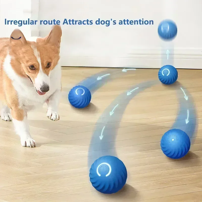 

Умный похлопывающий мяч, вращающийся Кот для USB, автоматическая резиновая перезаряжаемая движущаяся игрушка среднего размера, маленькая собака