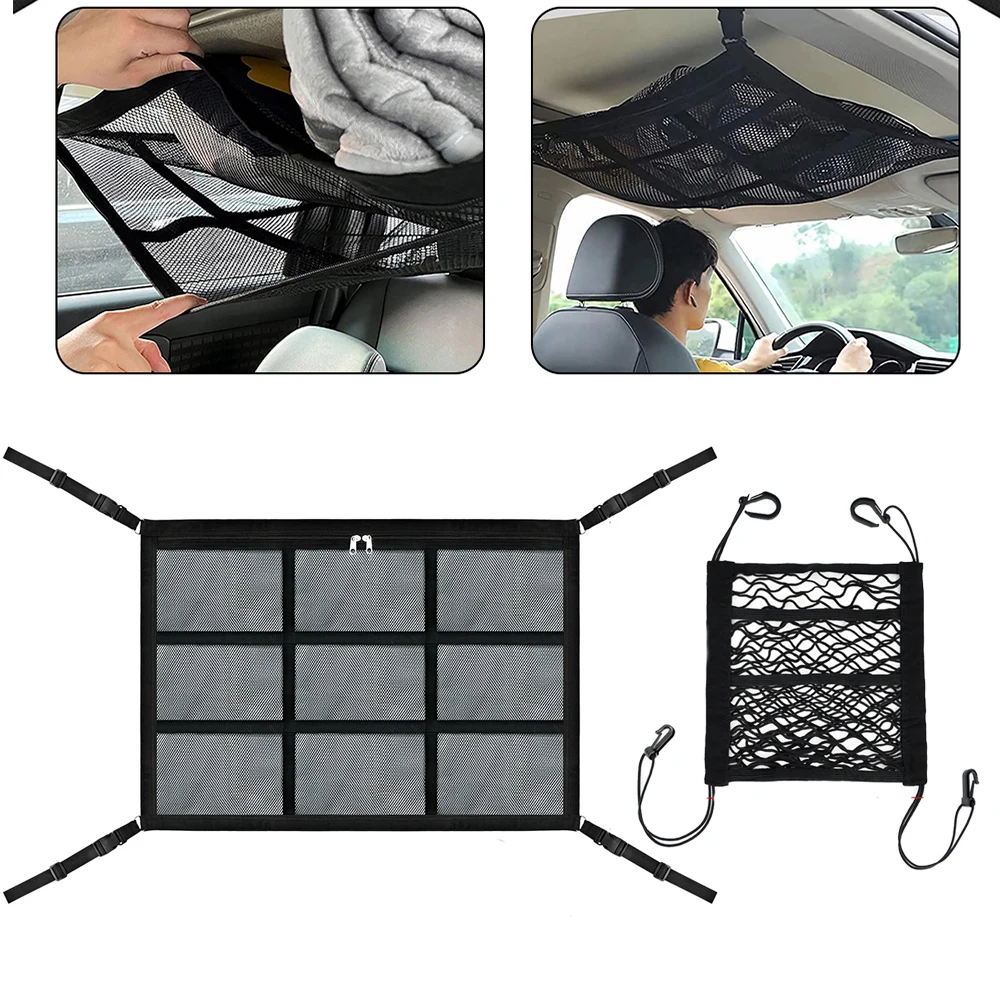 Universal Car Luggage Net For Storage Car Roof Blanket Mesh Bag With Zip And Nylon Straps Interior Accessories Storage Net
Universal Car Luggage Net For Storage Car Roof Blanket Mesh Bag With Zip And Nylon Straps Interior Accessories Storage Net
