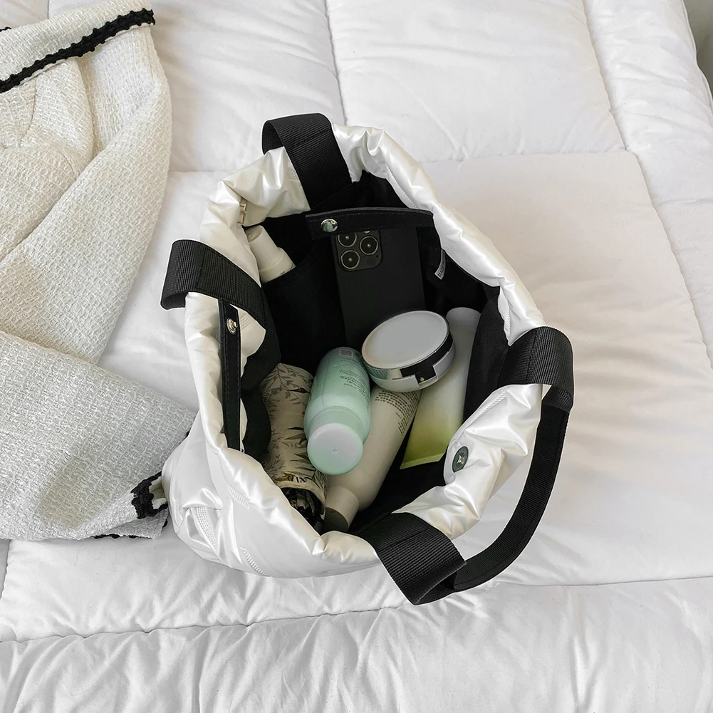 Autumn Winter Top-handle Bag Casual Women Down Cotton Handbag Soft Fashion Warm Large Capacity Solid Color for Girls Shopping 12 Mallzona S4109d04c6bd147f2ab5dca5618d5fd34R Autumn Winter Top-handle Bag Casual Women Down Cotton Handbag Soft Fashion Warm Large Capacity Solid Color for Girls Shopping Mallzona