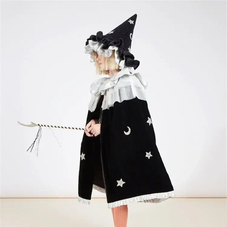 

Детский костюм на Хэллоуин, женская накидка ведьмы, женское платье, привидение, фестиваль, горничная, платье для девочек, детское причудливое платье, реквизит для выступлений