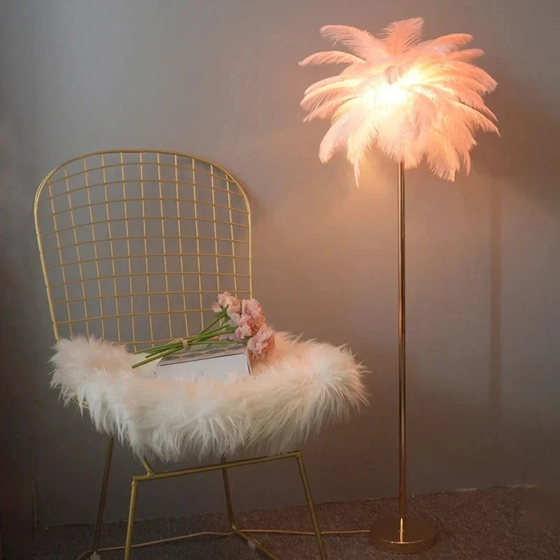 Nordic Ostrich Feather Floor Lamp Decoration Home Table Lamp for Living Room Standing Light EU Plug Feather LED Lighting Fixture
Nordic Ostrich Feather Floor Lamp Decoration Home Table Lamp for Living Room Standing Light EU Plug Feather LED Lighting Fixture