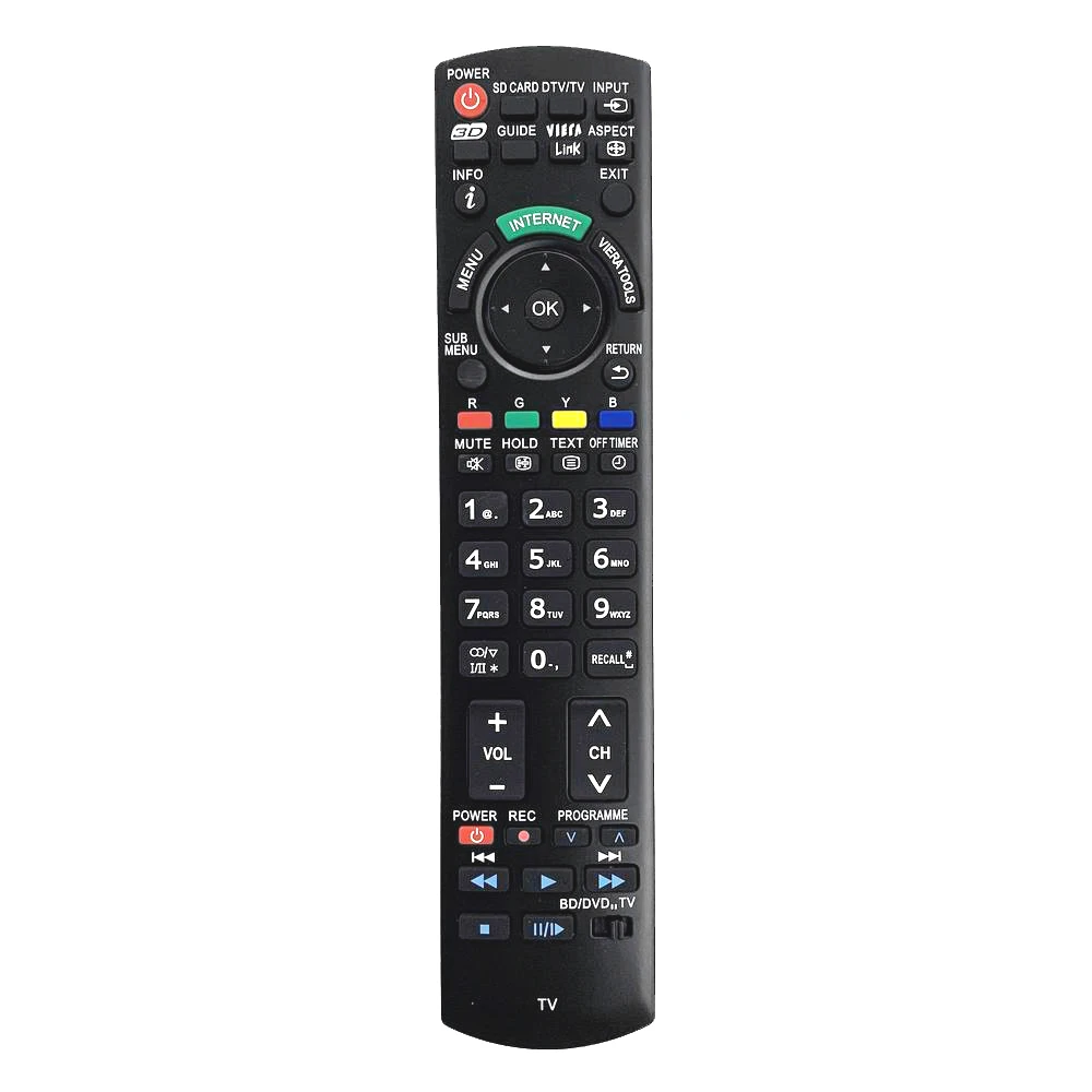 

New N2QAYB000659 For PANASONIC Blu-ray BD DVD 3D TV Remote Control TH-42PZ700 TX-L47ET50 TX-P42S21 TX-P42VT30 TX-P50U10E