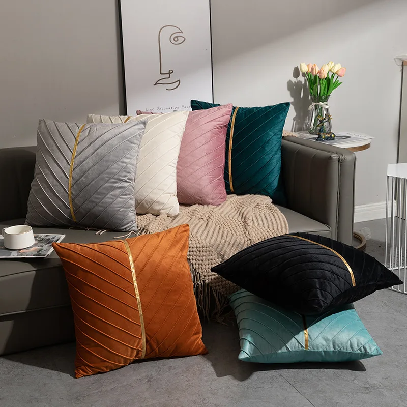 Hot Stamping Golden Velvet Pillow Cover Patchwork Wrinkle Cushion Cover Solid Velvet Throw Pillow Cover For Home Sofa Decor
Hot Stamping Golden Velvet Pillow Cover Patchwork Wrinkle Cushion Cover Solid Velvet Throw Pillow Cover For Home Sofa Decor