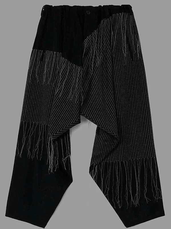 

2024 New YAMAMOTO-Style HighQuality Dark Embroidery Handmade Tassel Loose Luxury Design Casual Pants