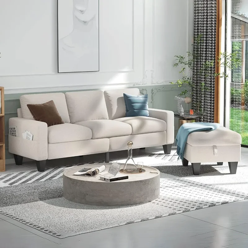 Modern Small Sofa 3 Seats, L Shaped Living Room 78 Inch Modular Storage Footstool Sofa Bedroom Chair Sectional Furniture
Modern Small Sofa 3 Seats, L Shaped Living Room 78 Inch Modular Storage Footstool Sofa Bedroom Chair Sectional Furniture
