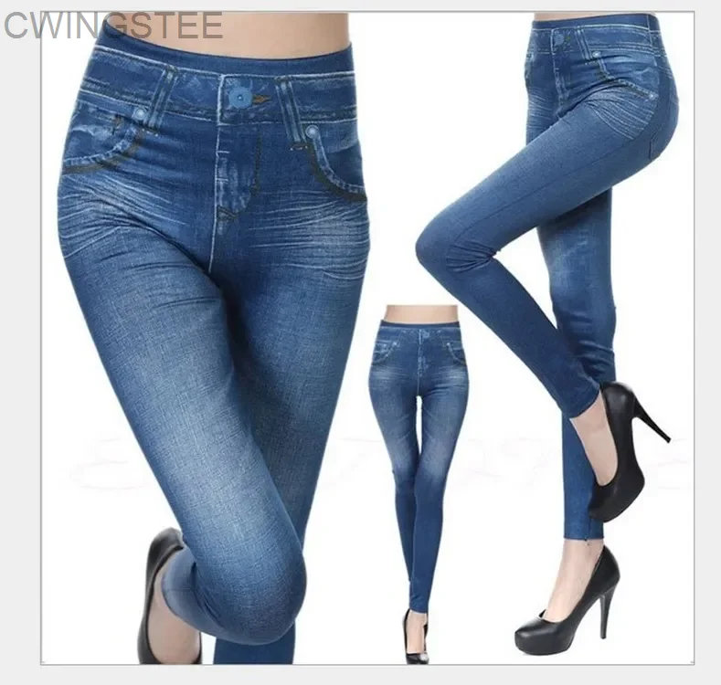 2023 Slim Women Workout Leggings Faux Denim Jeans Leggings Fashion Fitness Leggings High Waist Pencil Plus Size Pants for Women
2023 Slim Women Workout Leggings Faux Denim Jeans Leggings Fashion Fitness Leggings High Waist Pencil Plus Size Pants for Women