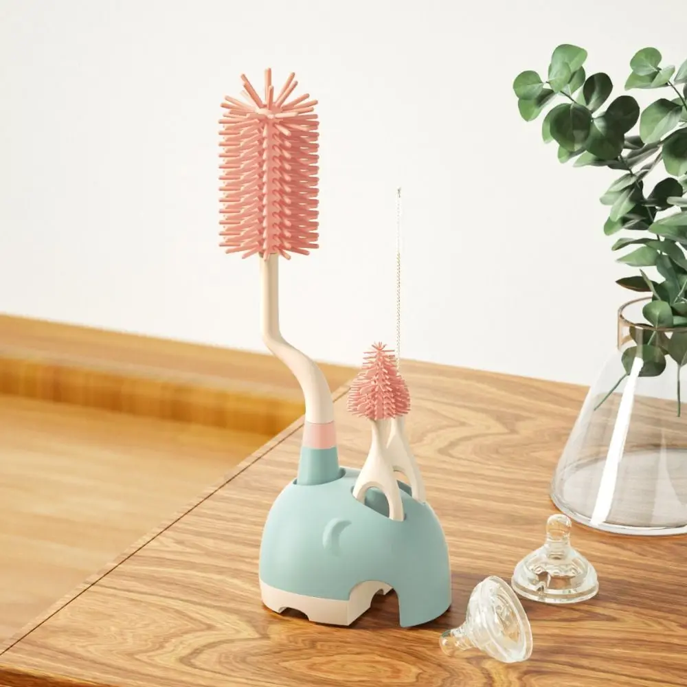 Silicone Silicone Cup Brush Cartoon Shape 360 Degree Rotation Bottle Brush Set with Stand Safety Material Cleaning Tool
Silicone Silicone Cup Brush Cartoon Shape 360 Degree Rotation Bottle Brush Set with Stand Safety Material Cleaning Tool