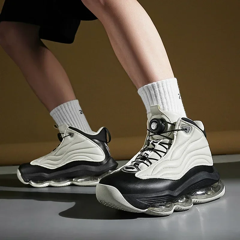 Zapatillas de baloncesto de alta calidad para hombre, zapatillas deportivas de calle a la moda, zapatillas de entrenamiento de baloncesto con amortiguación de aire Zapatillas de baloncesto de alta calidad para hombre, zapatillas deportivas de calle a la moda, zapatillas de entrenamiento de baloncesto con amortiguación de aire