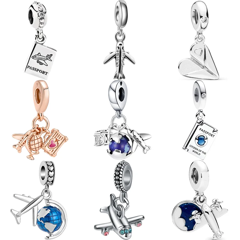 Новый самолет, паспорт, глобус, земля, путешествия, искусственные бусины, подходят к оригинальным шармам Pandora, серебряный цвет, браслет, DIY ювелирные изделия
Новый самолет, паспорт, глобус, земля, путешествия, искусственные бусины, подходят к оригинальным шармам Pandora, серебряный цвет, браслет, DIY ювелирные изделия