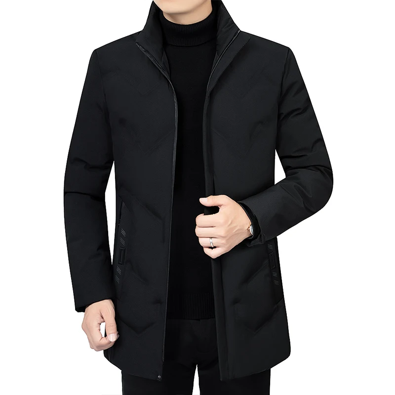 

Men Cotton Jacket Thickened Warm Wind-Resistant High Quality Comfortable Clothing Winter Long Parkas Hot Gift For Father Husband