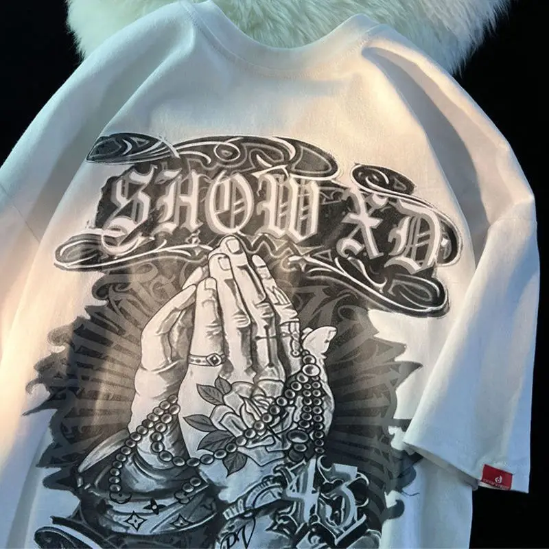 fashion retro hip hop Gothic oversized T shirt summer y2k loose personality men and women street Simplicity Retro T shirt top
fashion retro hip hop Gothic oversized T shirt summer y2k loose personality men and women street Simplicity Retro T shirt top
