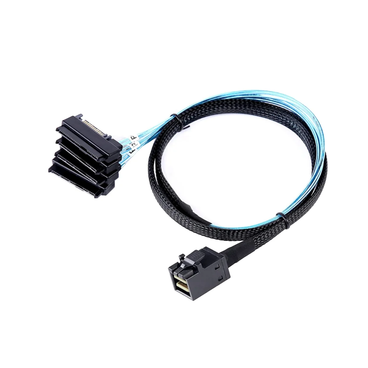 Mini SAS HD 12G SFF8643 to 4 SAS 29 Pin SFF8482 Cable Connectors with 15 Pin SATA Power Connector Controller
Mini SAS HD 12G SFF8643 to 4 SAS 29 Pin SFF8482 Cable Connectors with 15 Pin SATA Power Connector Controller