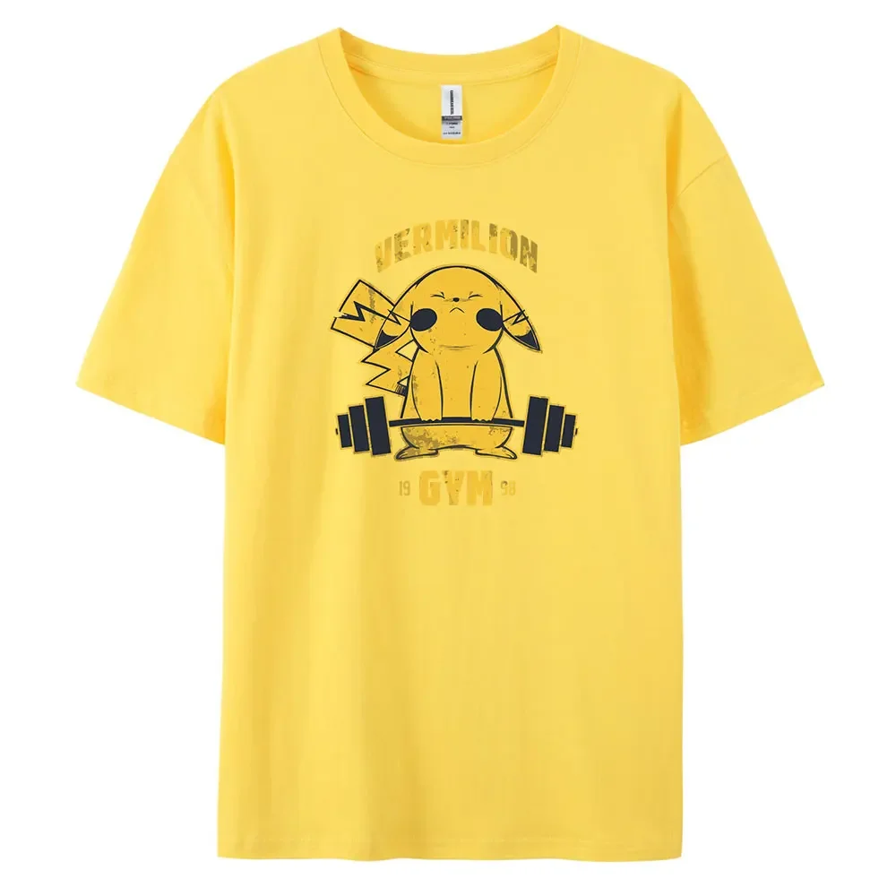 Свободная и удобная футболка PikaGYM с принтом и коротким рукавом для мужчин-идеальная летняя одежда 
Свободная и удобная футболка PikaGYM с принтом и коротким рукавом для мужчин-идеальная летняя одежда