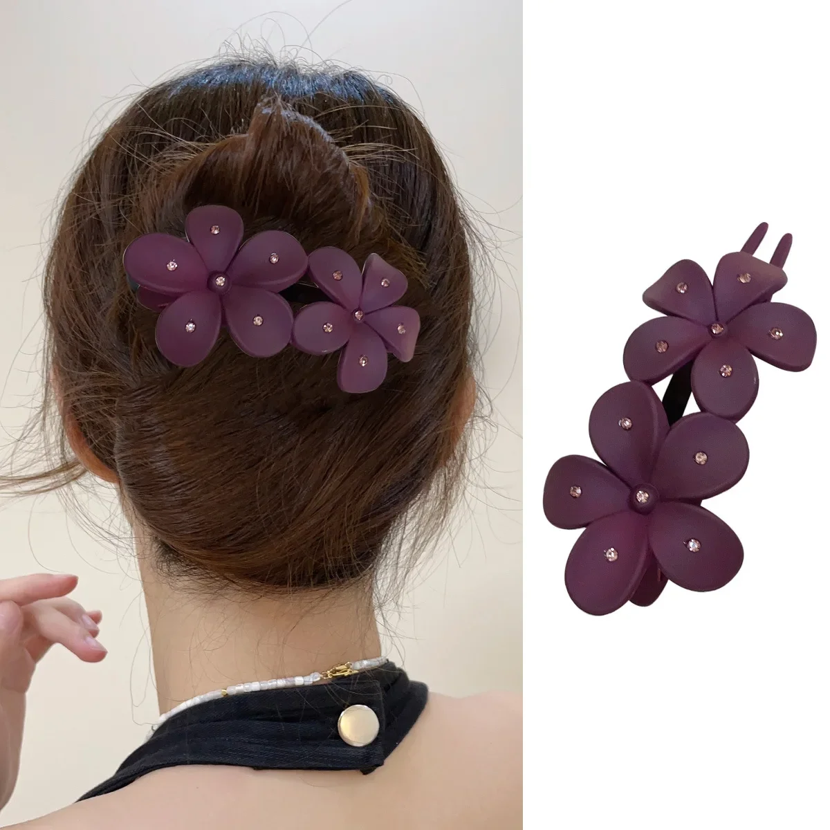 Fashion Flower Hair Clip Headwear Women Summer Hair Clips Back Head Spoon Coiled Hair Hairpin Large Duckbill Clip Ponytail Clip
Fashion Flower Hair Clip Headwear Women Summer Hair Clips Back Head Spoon Coiled Hair Hairpin Large Duckbill Clip Ponytail Clip